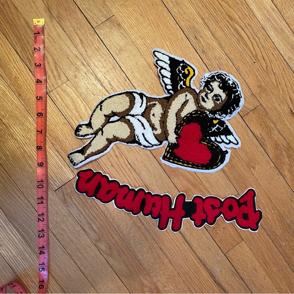 Large Angel and Text Rug Set patches - Picture 2 of 3